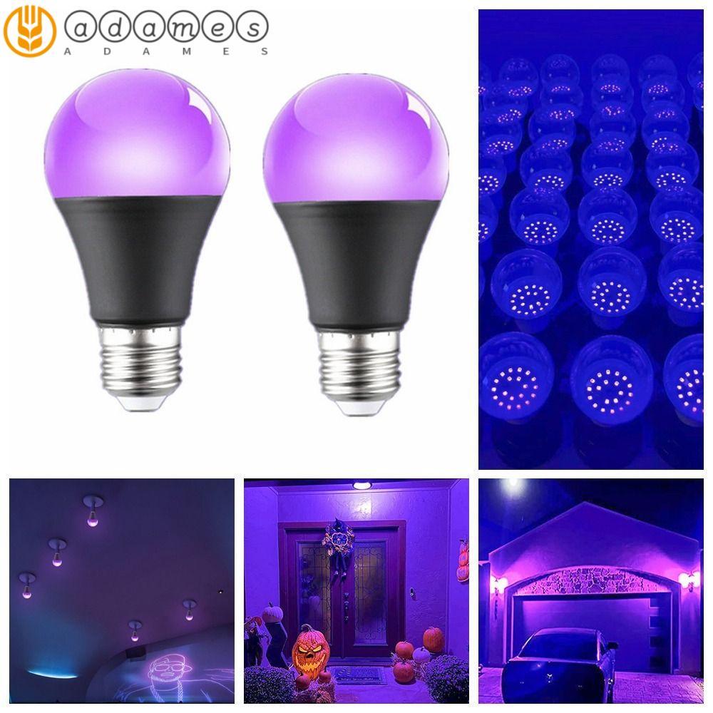 ADAMES UV Purple Bulb, 360 Glow E26/E27 Spiral Purple Black Light Bulb, Floodlight 10W 85-265V Alumi