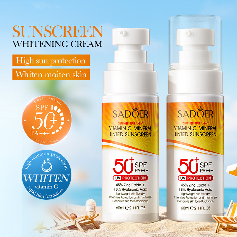 Vitamin C Mineral Coloured Sunscreen SADOER Isolation Sunscreen J9W4