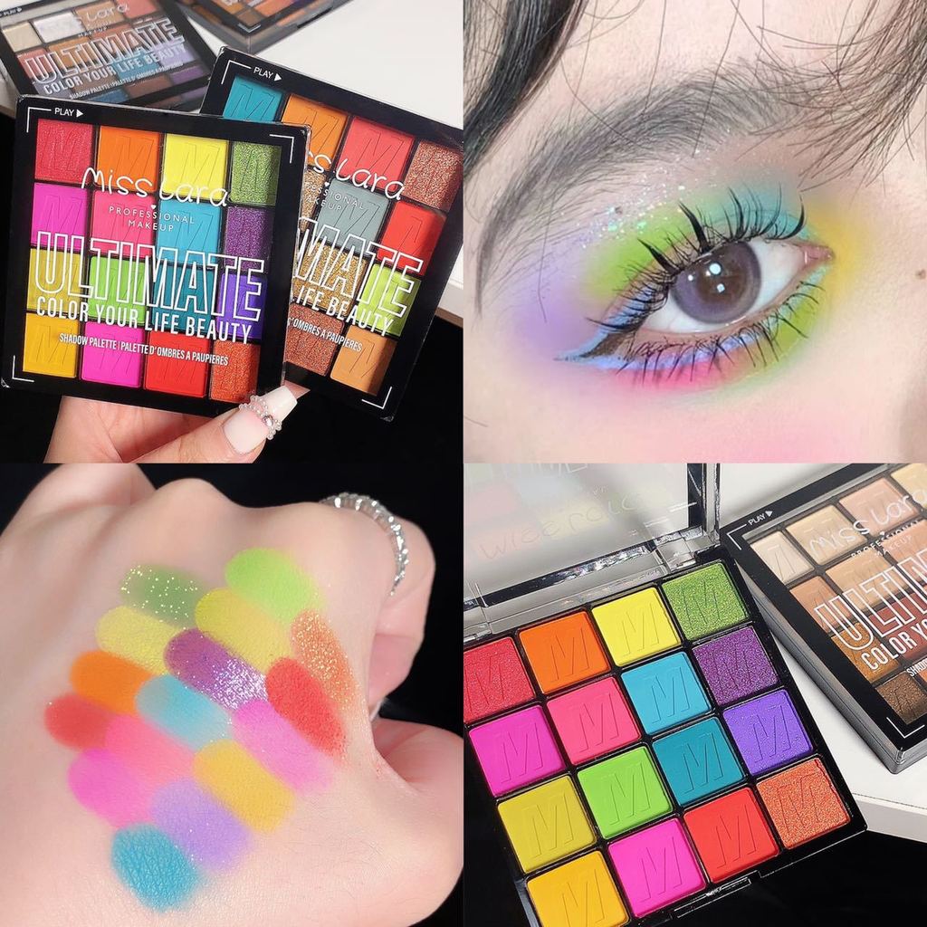สีอายแชโดว์ จานสี เลื่อม เคลือบ เด็กเด็กนักเรียนเวทีแต่งหน้าทุ่มเท แวววาว หลากสี อายแชโดว์