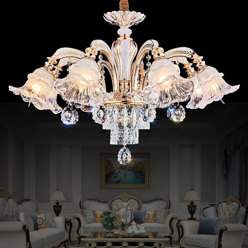 Zhongshan Lighting Factory European-style living room chandelier lighting, high-end ceiling crystal 