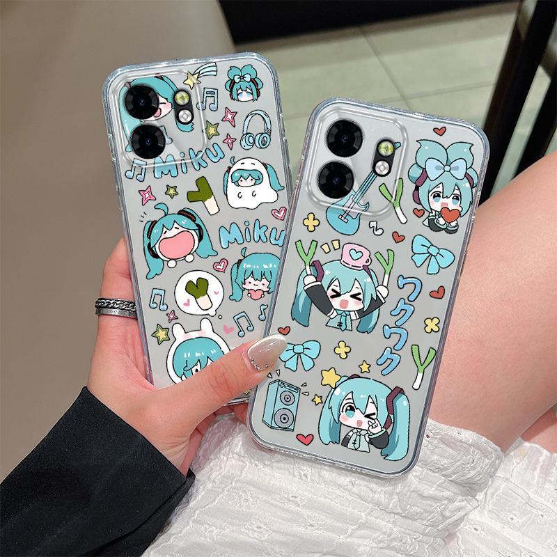 เข้ากันได้กับ INFINIX Smart 9,X6531 X6532,Hot 50i เคสโทรศัพท์การ์ตูน Hatsune Miku Series TPU เคสโทรศ