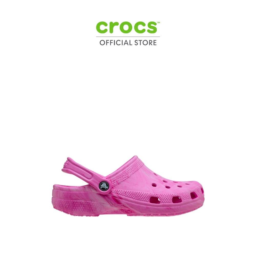 CROCS รองเท้าลำลองเด็ก CLASSIC WATERCOLOR MARBLED CLOG รุ่น 211602-7AV - PINK SWIRL
