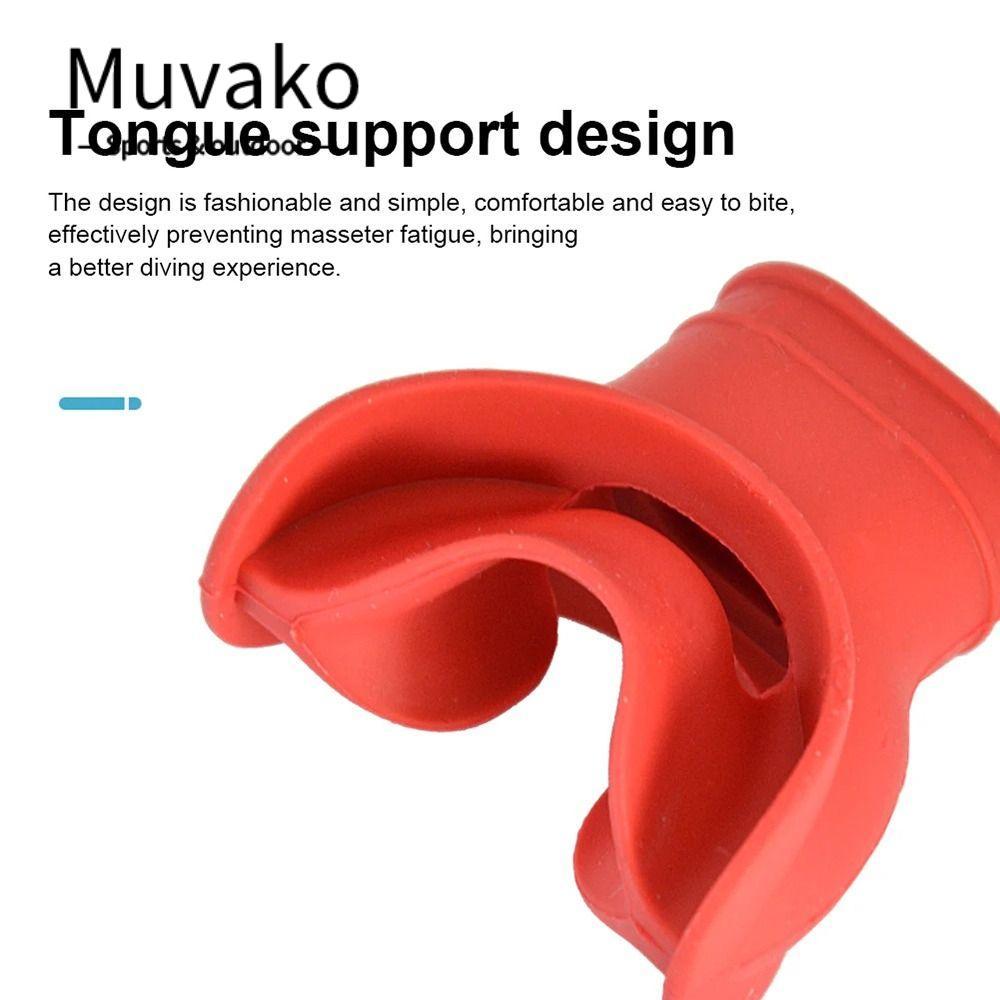 MUVAKO Snorkel Regulator Mouthpiece, อุปกรณ์ดําน้ําสบาย Scuba Regulator Mouthpiece, Ergonomic Silico