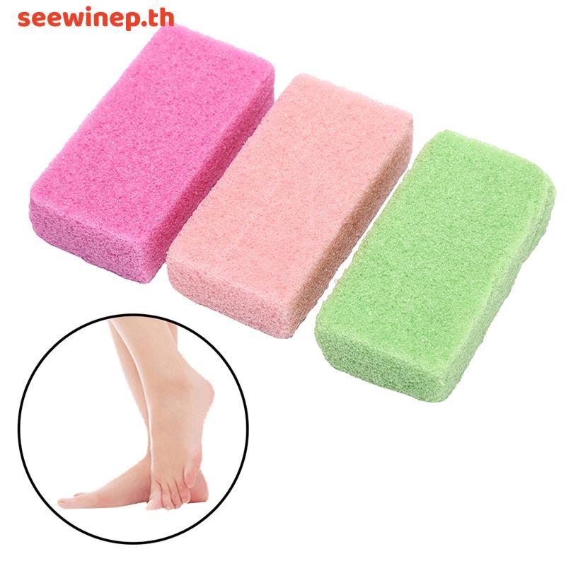 SEE หินภูเขาไฟฟองน้ํา Exfoliate Foot Care ลบ Hard Dead Skin Feet Rasp TH