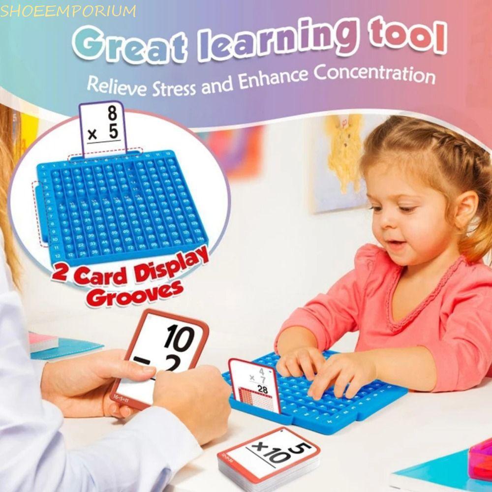 SHOEEMPORIUM Multiplication แฟลชการ์ด, เกมบล็อก Early Educational Math Board Fidget ของเล่น, คณิตศาส