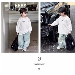 <![CDATA[เสื้อยืดแขนยาวสำหรับเด็กทั้งชายและหญิง]]>