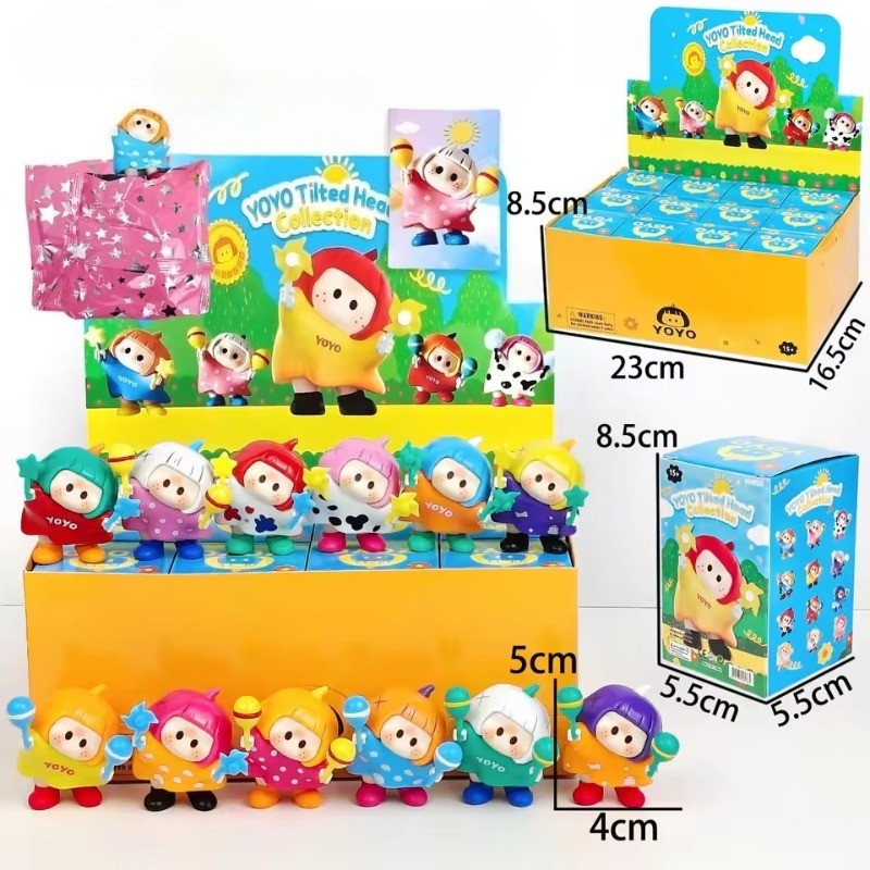 Yoyo Tilted Head Collection Series Iconic กล่องตาบอดตุ๊กตาน่ารักเดสก์ท็อปตกแต่งของขวัญวันเกิดคริสต์ม