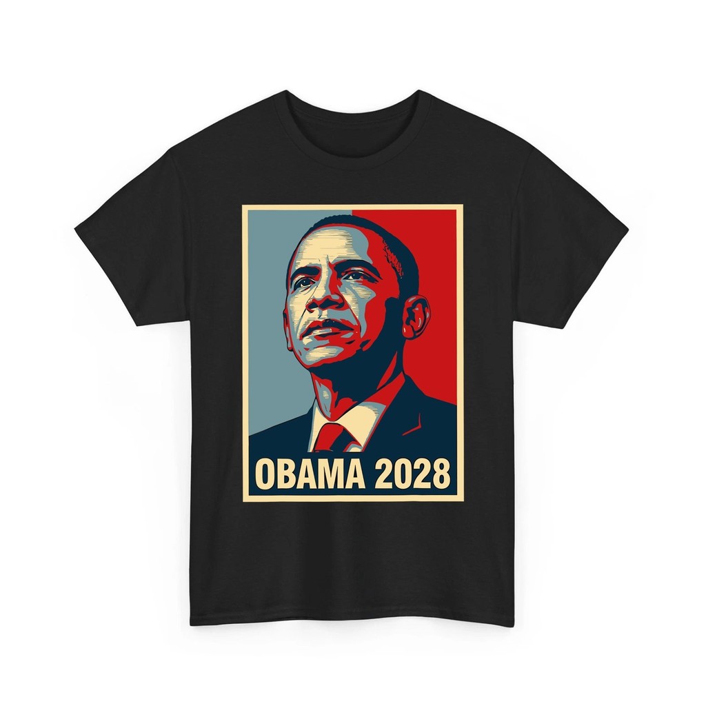 Men T เสื้อผ้าฝ้าย tee Obama 2028 Lets Fix This Obama สําหรับ President 2028 Obama 2028 เสื้อยืด Uni