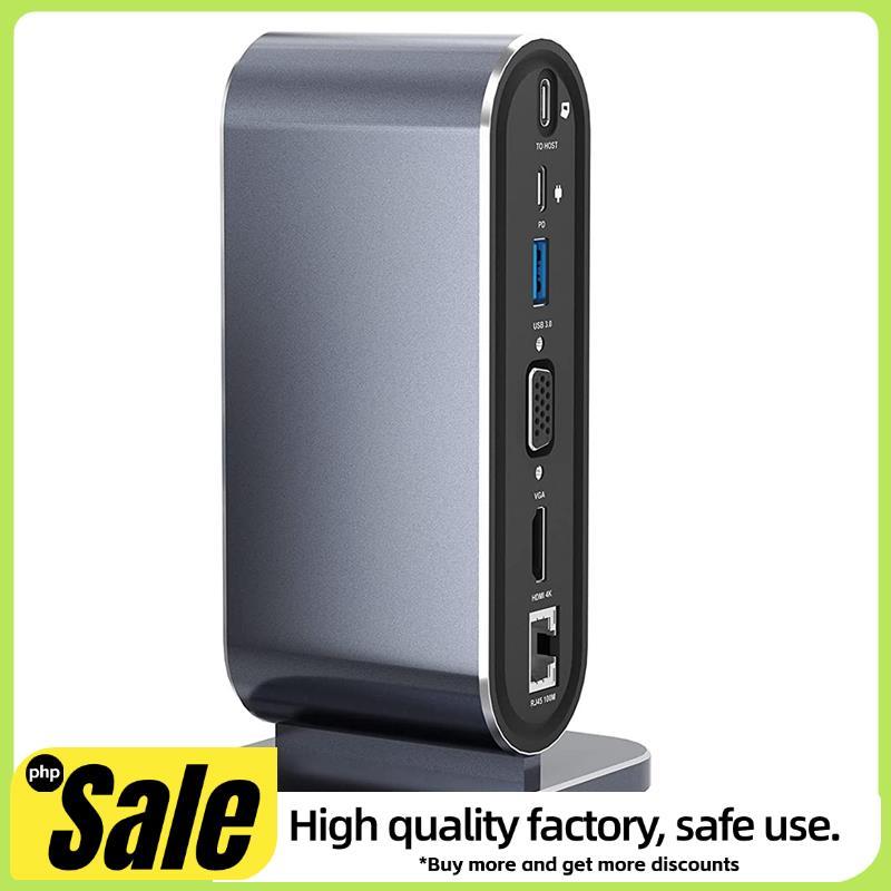 Docking Station USB C Hub Dock แล็ปท็อปจอแสดงผล Docking Station อะแดปเตอร์ USB 3.0 สําหรับคอมพิวเตอร