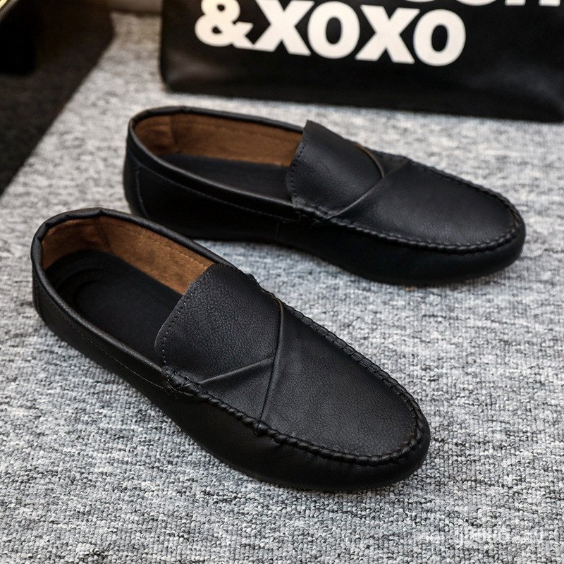 2026 Mens Loafer Leather Boat Driving Shoes Slip On Men Shoes REJQ A8LY