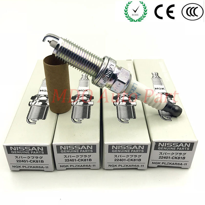 ของแท้ 4pcs LZKAR6AP-11 Iridium Spark Plug สําหรับ Nissan QASHQAI TIIDA X-TRAIL หมายเหตุ MICRA Renau