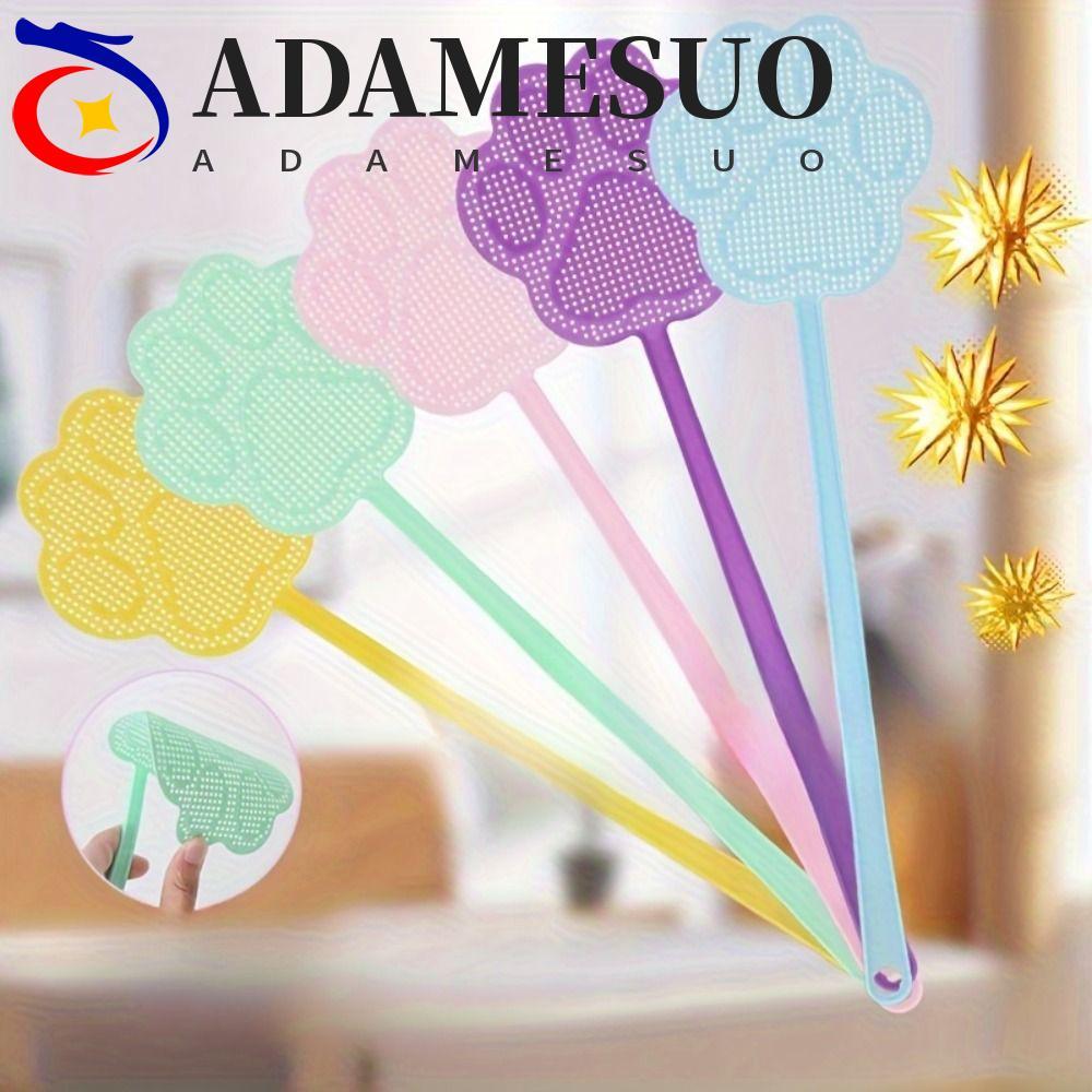 ADAMESUO ไม้ตีแมลงวันหนา 5 ชิ้น, พลาสติกน่ารัก Fly-Killing Swatter, Beat เครื่องกําจัดยุงด้ามยาวคู่มือการ์ตูนแมลงวัน-Racket บ้าน