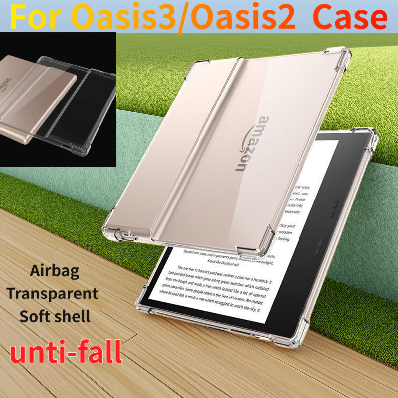 ถุงลมนิรภัยเคสใสสําหรับ kindle Oasis3 10th 9th ปกอ่อนโปร่งใส KO2 Oasis2 Gen9 10 E-Book CW24WI S8IN4O