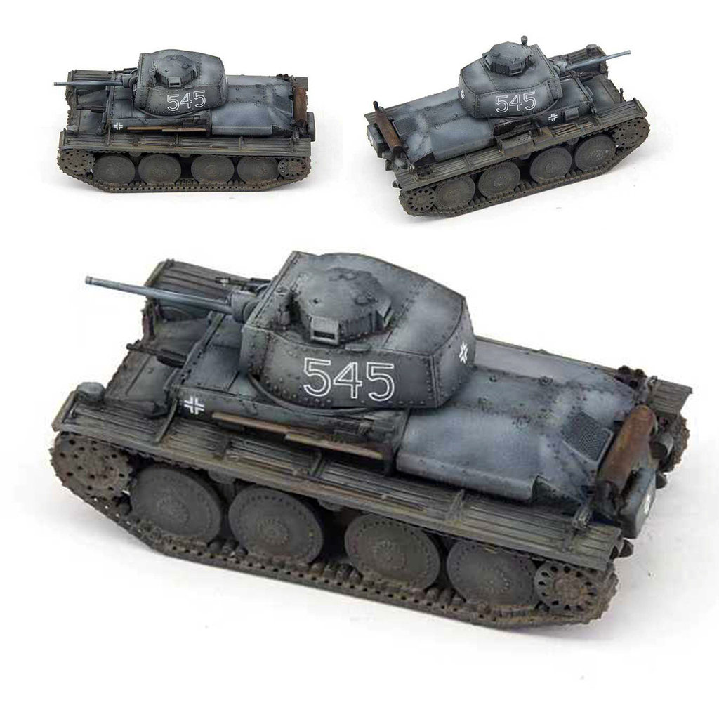 Quenching 1/72 German Army Pz.Kpfw 38T Light Tank No. 545 22nd Armorer สําเร็จรูปรุ่น