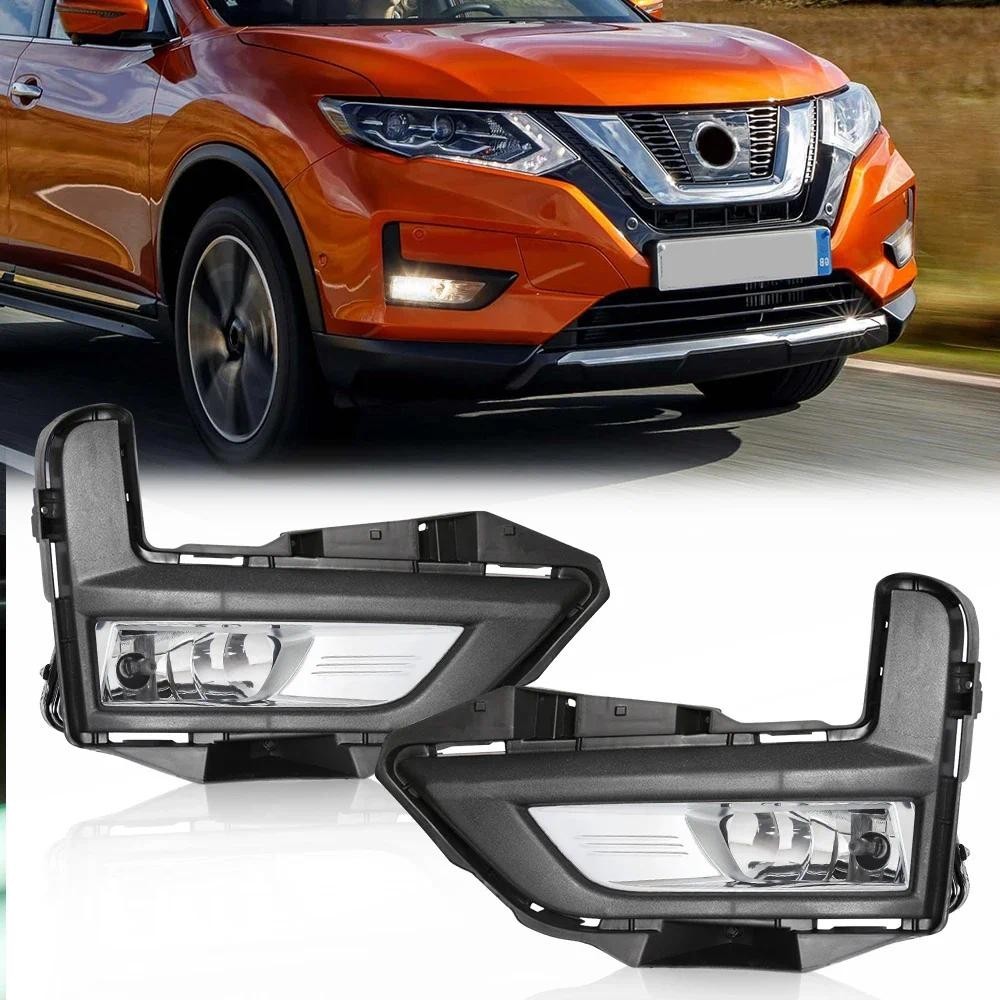 รถหมอกโคมไฟสําหรับ Nissan Rogue X-Trail 2017 2018 T32 T31 ไฟวิ่งกลางวัน DRL ไฟหน้า Harness สวิทช์ Co