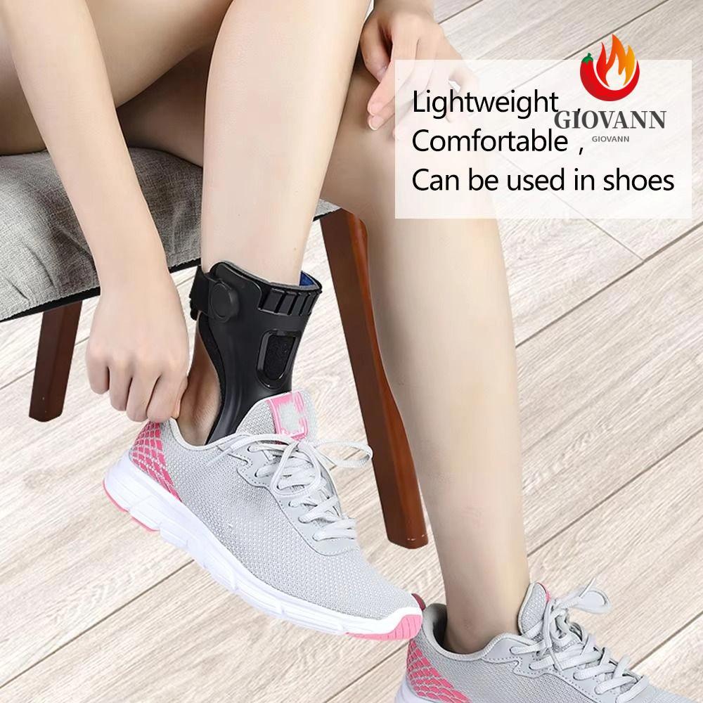 GIOVANNI Dorsal Drop Foot Orthopedic Brace, Knob ปรับถุงลมนิรภัย Plantar Fasciitis Splint Brace, Fas การบีบอัดผิวหัวเข็มขัด Foot Drop Orthosis Foot Care
