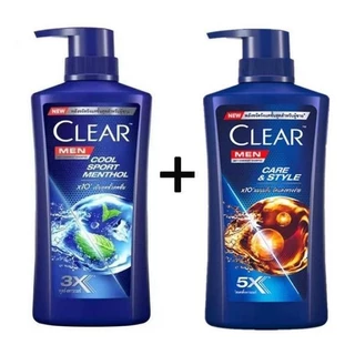 CLEAR ซื้อ 1 แถม 1COD แพ็คคู่สุดคุ้ม เคลียร์ แชมพู ขจัดรังแค สูตรเย็น หัวปัม Cl EAR Anti Dandruff Clear Men ขนาด 370 มล.