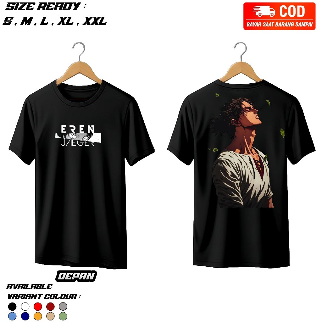 แฟชั่นCasual Original Eren Yeager Cool Motif T-Shirt - Cool Short Sleeve Men'S And Women'S T-Shirt C