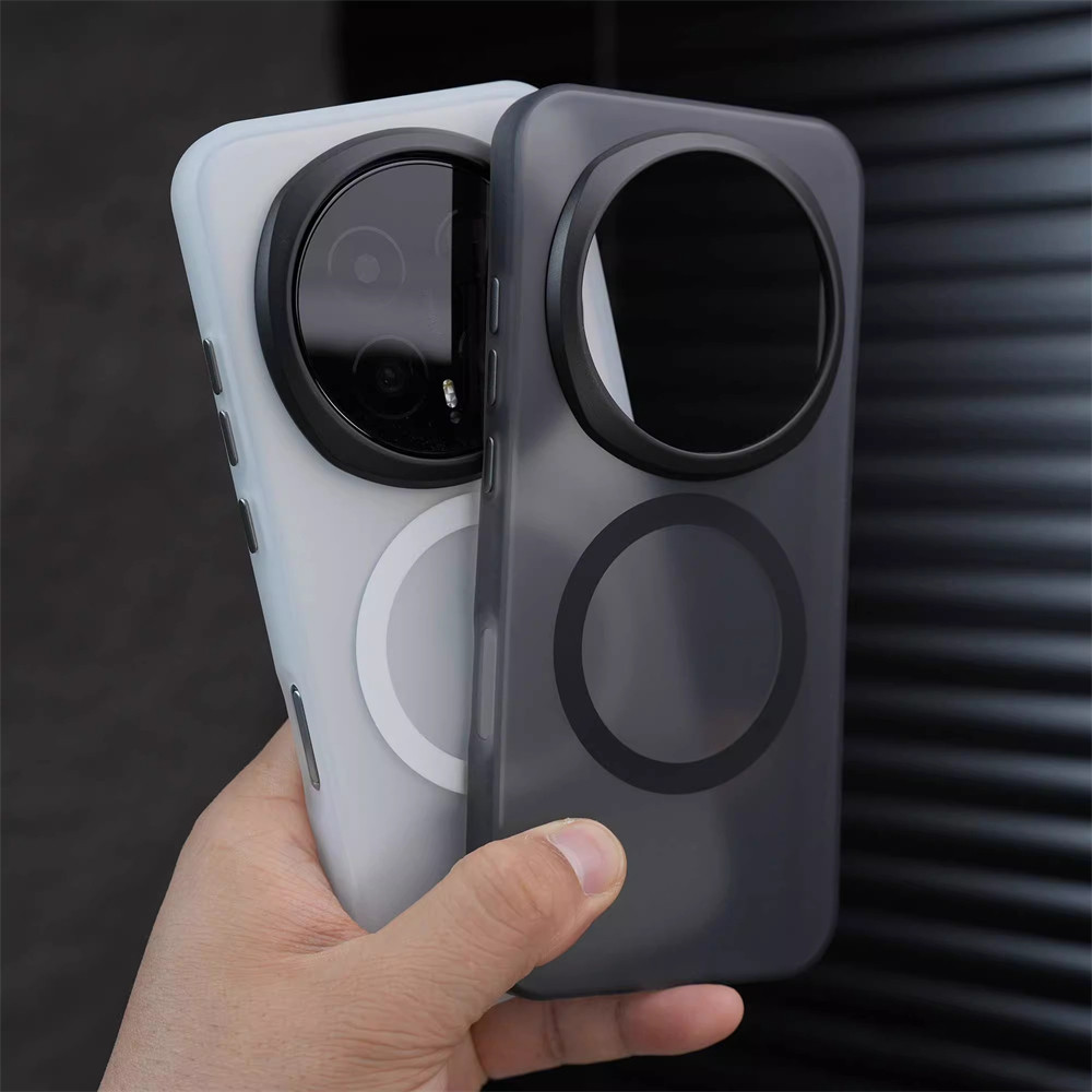 Luxury Matte Translucent Skin-Friendly Bumper Case สําหรับ Huawei Honor Magic 8 7 6 Pro Air RSR 8RSR ปลอกความรู้สึกผิวแม่เหล็กชาร์จไร้สายกันกระแทก