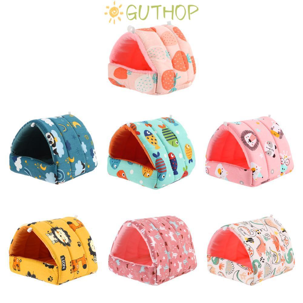 GUTHOP Hamster House Winter Rabbit Squirrel Mini Cage Soft Guinea Pig Nest