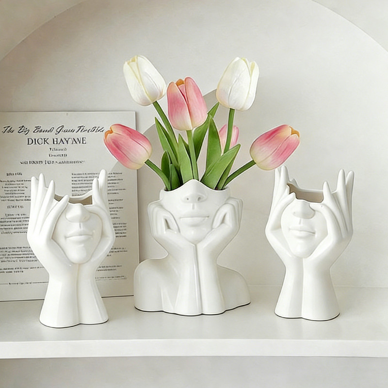 Creative Human Body Art Desk Organizer ที่ใส่ปากกามัลติฟังก์ชั่นแปรงแต่งหน้าคอนเทนเนอร์