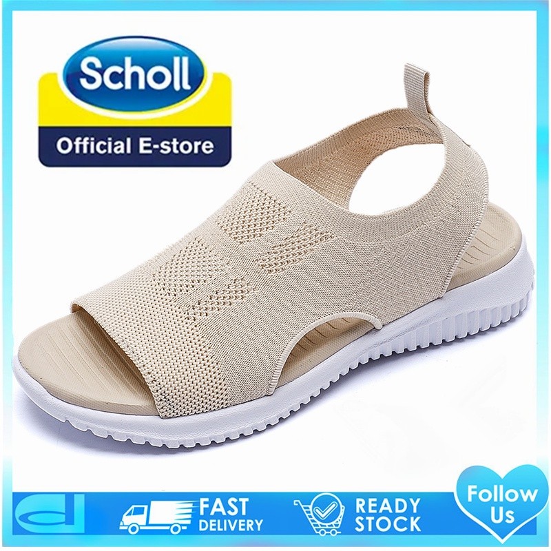 Scholl รองเท้าผู้หญิง scholl scholl scholl รองเท้าแตะชายหาดแบนผู้หญิง scholl Slides รองเท้า scholl ผ