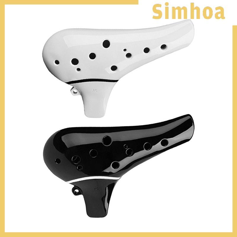[SIMHOA] ABS Tiny Ocarina 12 Hole Alto C Mini Professional Sound Flute เครื่องดนตรีสําหรับของขวัญประ