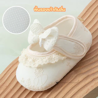 รองเท้าหัดเดินสำหรับทารก พื้นนุ่มกันลื่น รูปแบบน่ารัก ระบายอากาศ นุ่มสบาย เจ้าหญิงรองเท้าเดิน