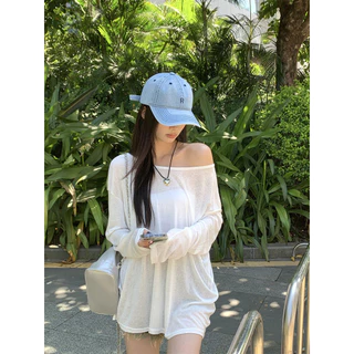 พร้อส่งจากกทม Oversize เสื้อชีฟองทรง ใส่แมทช์เสื้อสายเดี่ยว หรือ บิกินี่ ใส่คลุมได้ทุกงาน UMISO