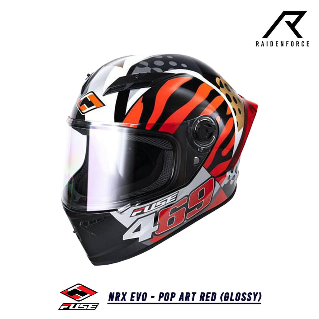 หมวกกันน็อค FUSE HELMET NRX EVO - POP ART RED (GLOSSY)