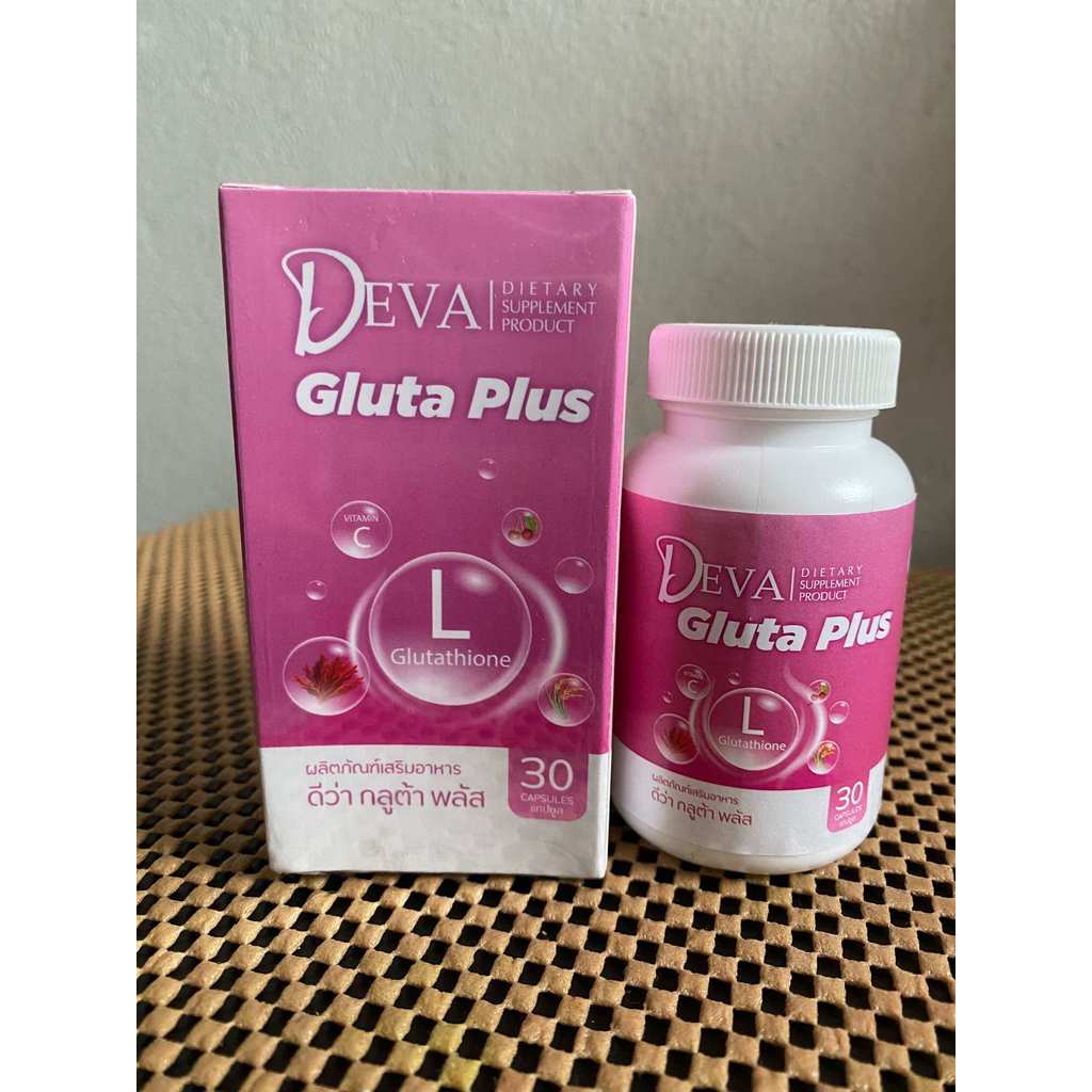 กลูต้าเพียว ดีว่า กลูต้า พลัส กลูเพียว 30 เม็ด Deva Gluta Plus