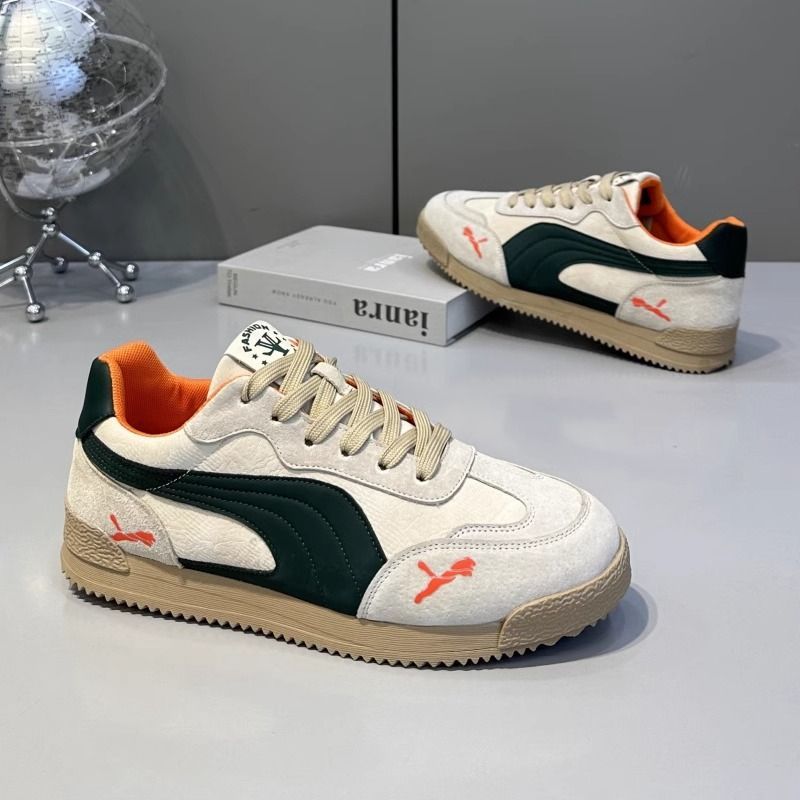 Street Wear ผู้ชาย 2025 สไตล์ใหม่ Retro หนัง Low-Top Forrest Gump รองเท้าผู้ชาย Soft-Soled กีฬารองเท้าผ้าใบสบายๆ 6.22 แฟชั่นรองเท้าสบายๆ