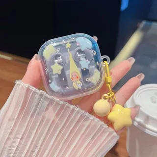 SAMSUNG การ์ตูนTPUสําหรับSamsung Galaxy Buds4 Buds 4 Proหูฟังอุปกรณ์เสริมฝาครอบกันกระแทกฝุ่นพวงกุญแจFundas