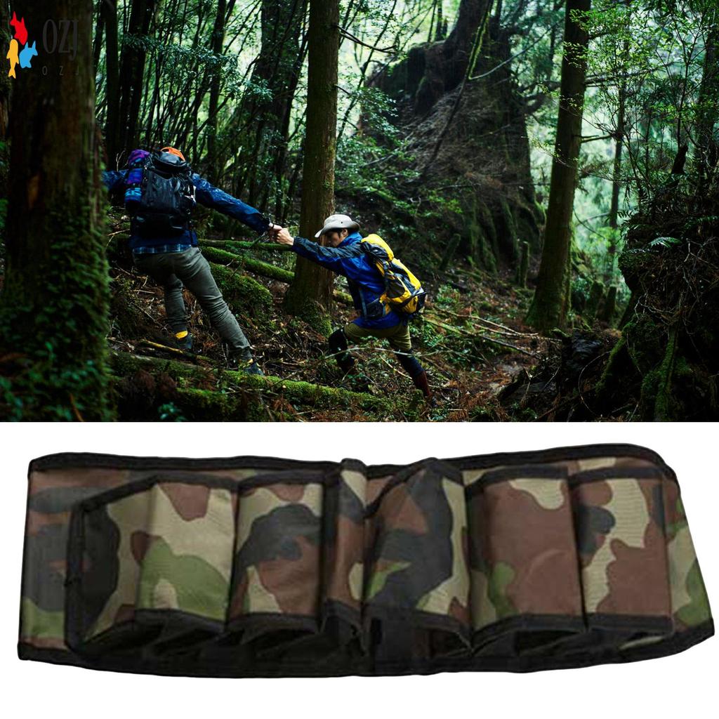 Mountaineering 6-Pack Beer Belt ทนทานผ้า Oxford วัสดุเข็มขัดสําหรับ Travelling Hiking Camping