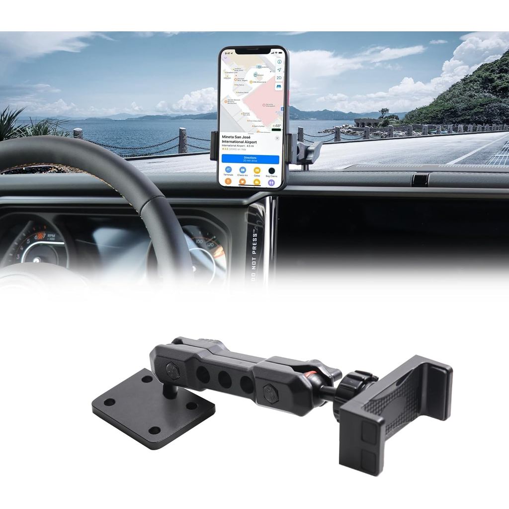 2024 2025 JL โทรศัพท์มือถือสําหรับ Jeep Wrangler - Dash โทรศัพท์มือถือ Mount Dashboard ผู้ถือโทรศัพท