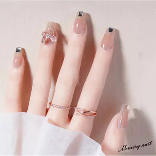 กาวซิลิโคนติดเล็บ Clear Ice สีใส (1 แผ่น 1 บาท) ♡ กาวติดเล็บปลอม จัดส่งทันที จาก กทม.