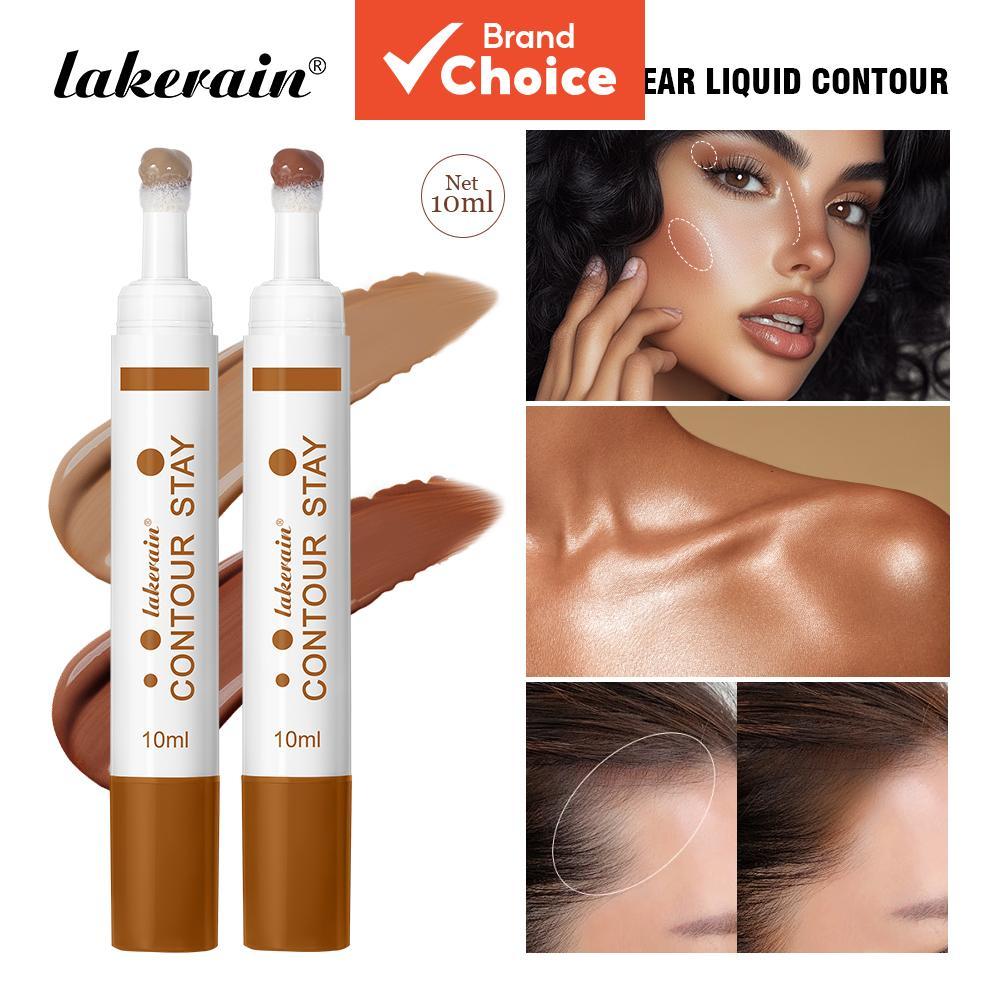 Lakerain Waterproof Liquid Contour Cream Bronzer Set – คอนซีลเลอร์ 3D น้ําหนักเบา ติดทนนาน & Nourish