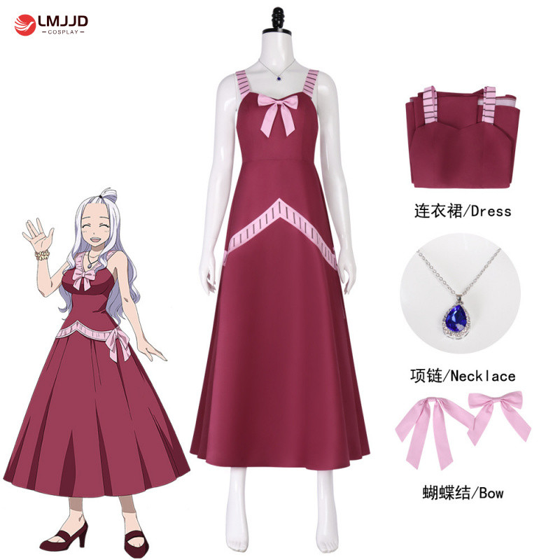 Fairy Tail Mirajane คอสเพลย์เครื่องแต่งกาย Fairy Tail Fairy Queen Mirajane ชุดคอสเพลย์