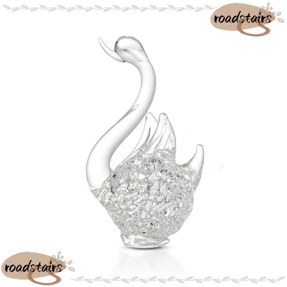 ROADSTAIRS Swan Crystal Decorative, Swan White Crystal Decorative Jewelry, Fashion Crystal Crystal C