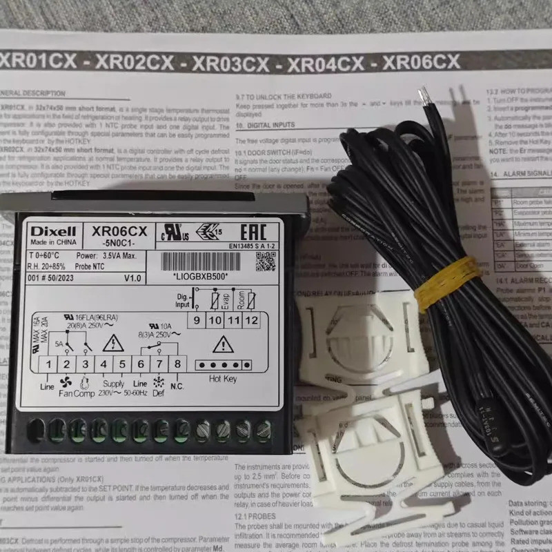 Dixell XR06CX XR06CX-5N0C1 ใหม่ Elf เครื่องควบคุมอุณหภูมิอิเล็กทรอนิกส์ Cold Storage Temperature Con