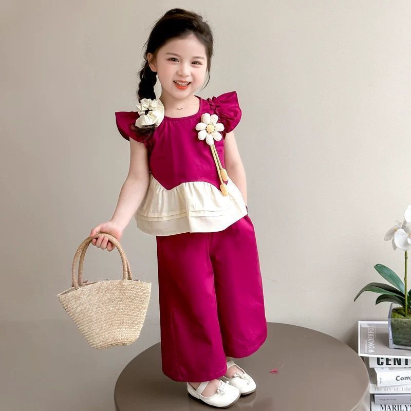 ชุดแฟชั่นฤดูร้อนสำหรับเด็กสาว สไตล์ใหม่แบบตะวันตก สวยงามและทันสมัย
