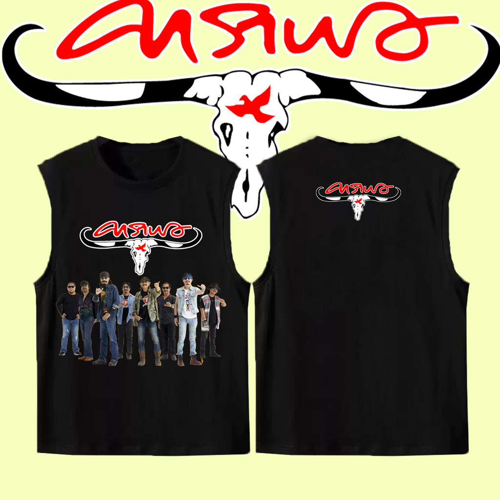 【พร้อมส่ง】Carabao คาราบาว เสื้อแขนสั้นแขนกุดผ้าฝ้าย หลวมพอดีระบายอากาศได้ดีไม่เสียรูปร่าง（S-3XL） men tanks