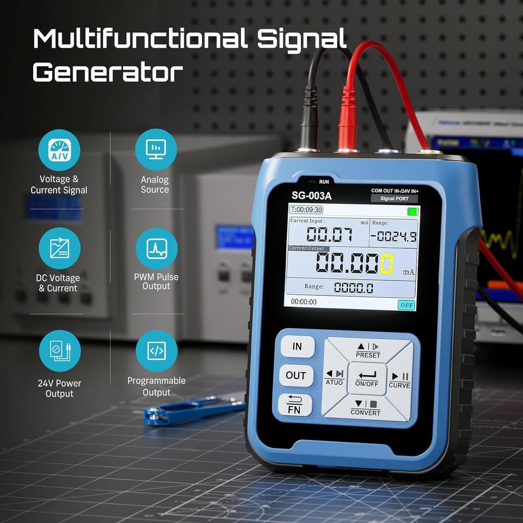 Seesii อัพเกรด SG-003A สัญญาณเครื่องกําเนิดไฟฟ้า, 4-20mA 0-24V ปรับ Analog Current แรงดันไฟฟ้าเครื่อ