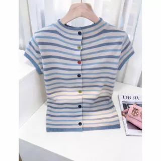 ส่งไวจากไทยBreezeS-2XL ฤดูร้อนบวกขนาดพอดีหลวมเกาหลีสั้นผู้หญิงเสื้อยืดฤดูร้อนผู้หญิงถักด้านบน