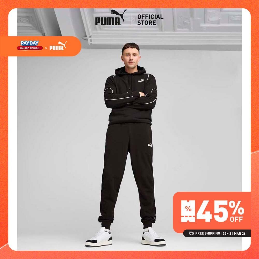 PUMA Basics กางเกงวอร์ม PUMA Sport สำหรับผู้ชาย สีดำ - 68462101