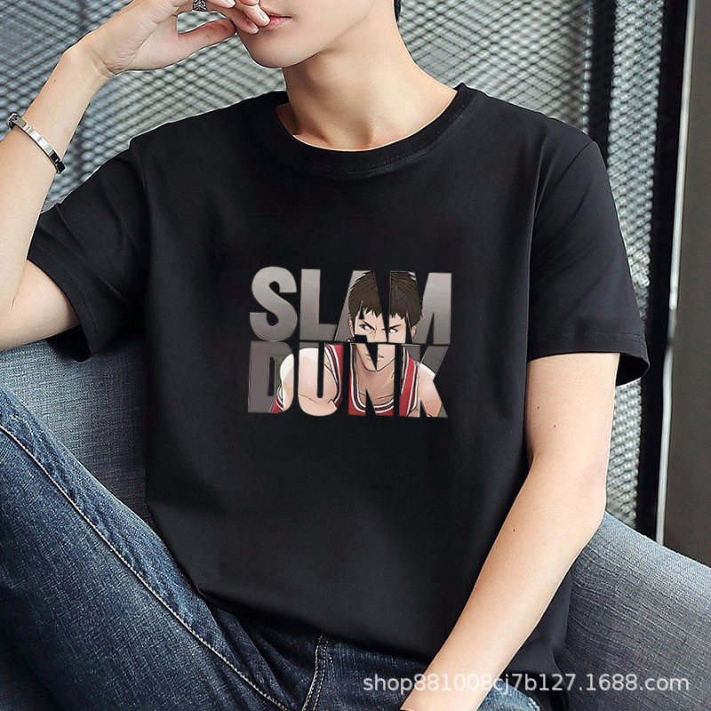 แขนสั้นผู้ชาย twt ชายเสื้ออินเทรนด์ T พิมพ์ Casual เสื้อยืด Top korea หลวมฤดูร้อนแขนครึ่งสไตล์ใหม่ชา