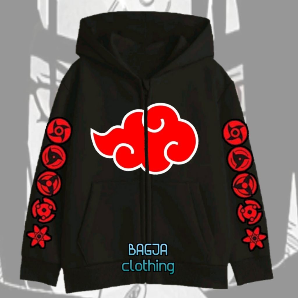 2026 เสื้อยืดผ้าฝ้าย Naruto Akatsuki anime boys เสื้อแจ็คเก็ตมีฮู้ดมีซิป