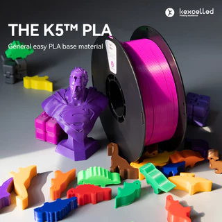 Filament Kexcelled PLA K5 เส้นพลาสติก รองรับเครื่องพิมพ์ 3D สามมิติทุกรุ่น พิมพ์ง่าย ผิวเนียน 1Kg
