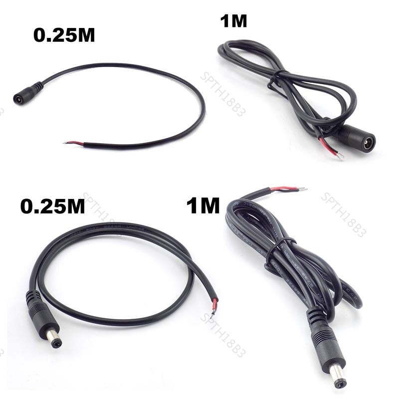 0.25M/1M DC ชายหญิงเชื่อมต่อสายไฟสายไฟ 12V Extension TH18B3
