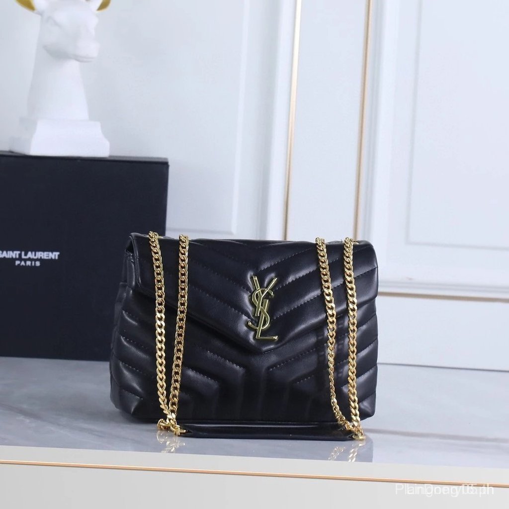 Saint Laurent กระเป๋าสะพายข้าง ลายโมโนแกรม YSL
